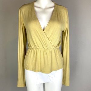 Wilfred Aritzia Small Long Sleeve V Neck Top